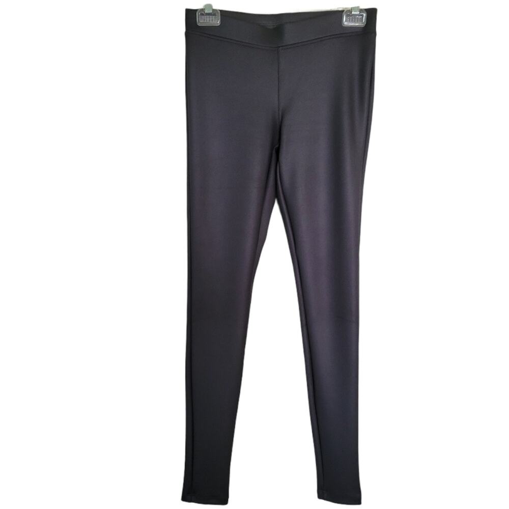 Express Women's Faux Leather Leggings XS Midrise Gray Charcoal Pant Grunge Chic